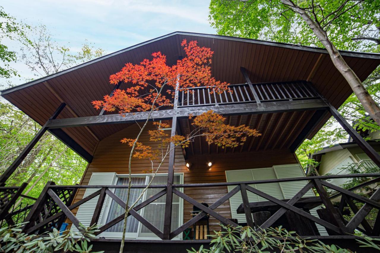 Hébergement de vacances 鳥の街77号北軽井沢#木の香りに包まれる癒しの木house#吹き抜けのある貸切別荘#bbq#ダーツ#カラok#大画面プロジェクター#駐車可